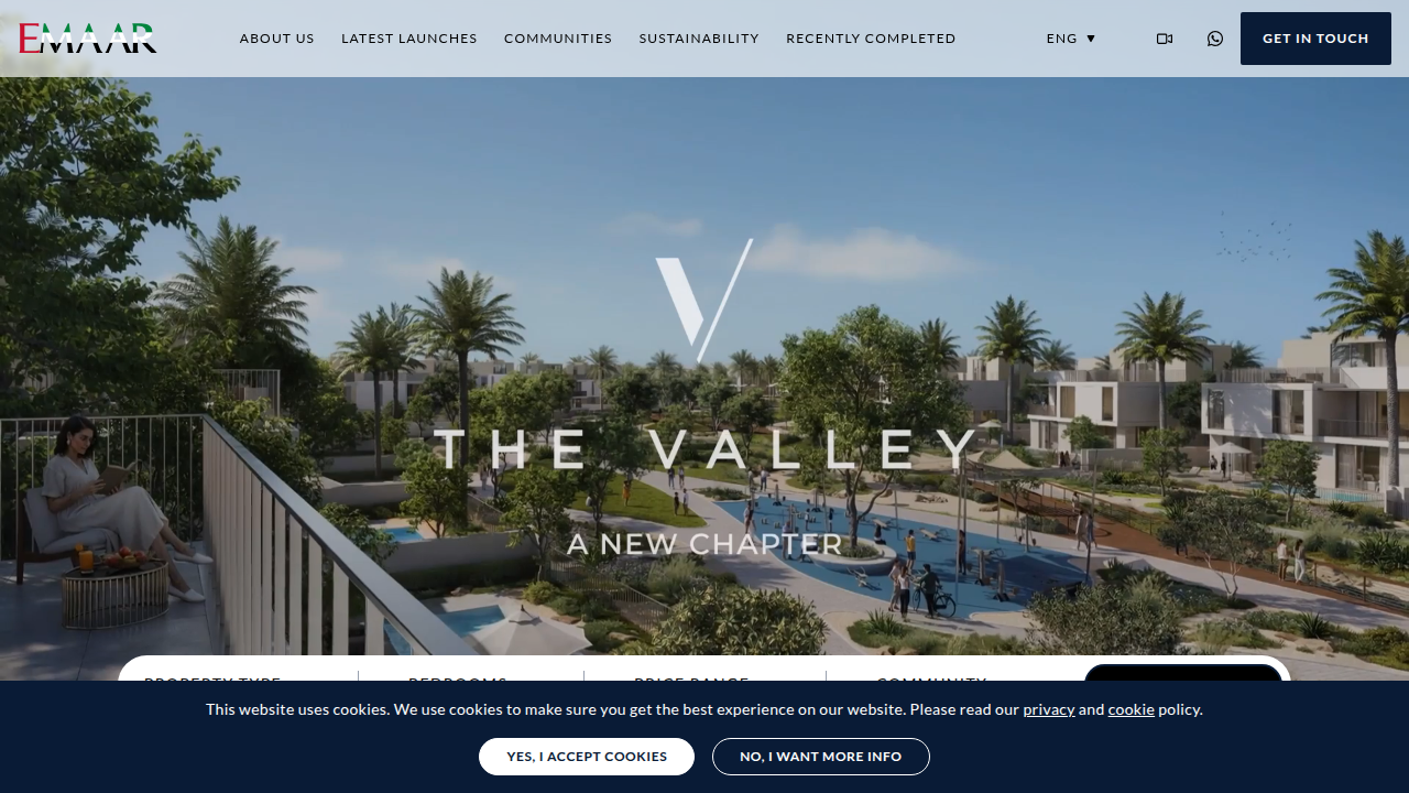 The official website of Emaar Properties, one of Dubai's leading real estate developers.