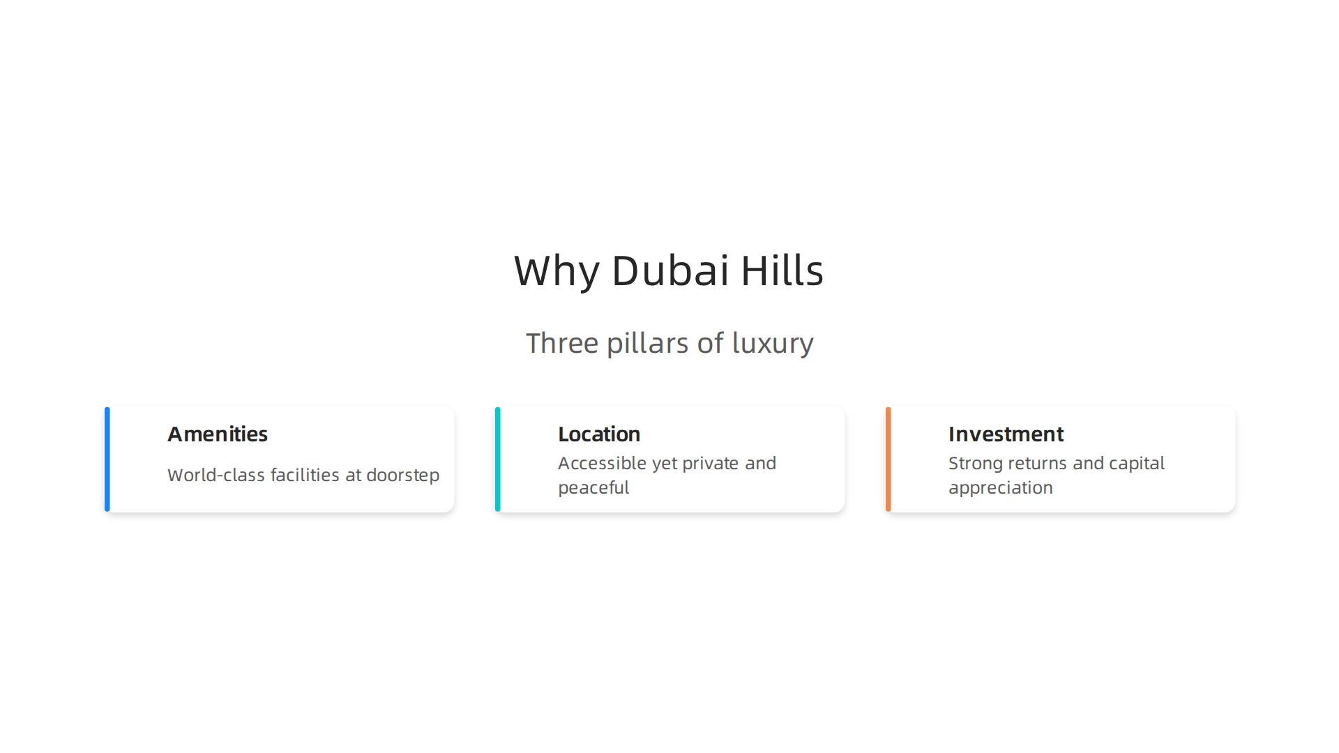 Dubai Hills Estate stands out for its blend of world-class amenities, prime location, and strong investment potential, attracting both families and investors.