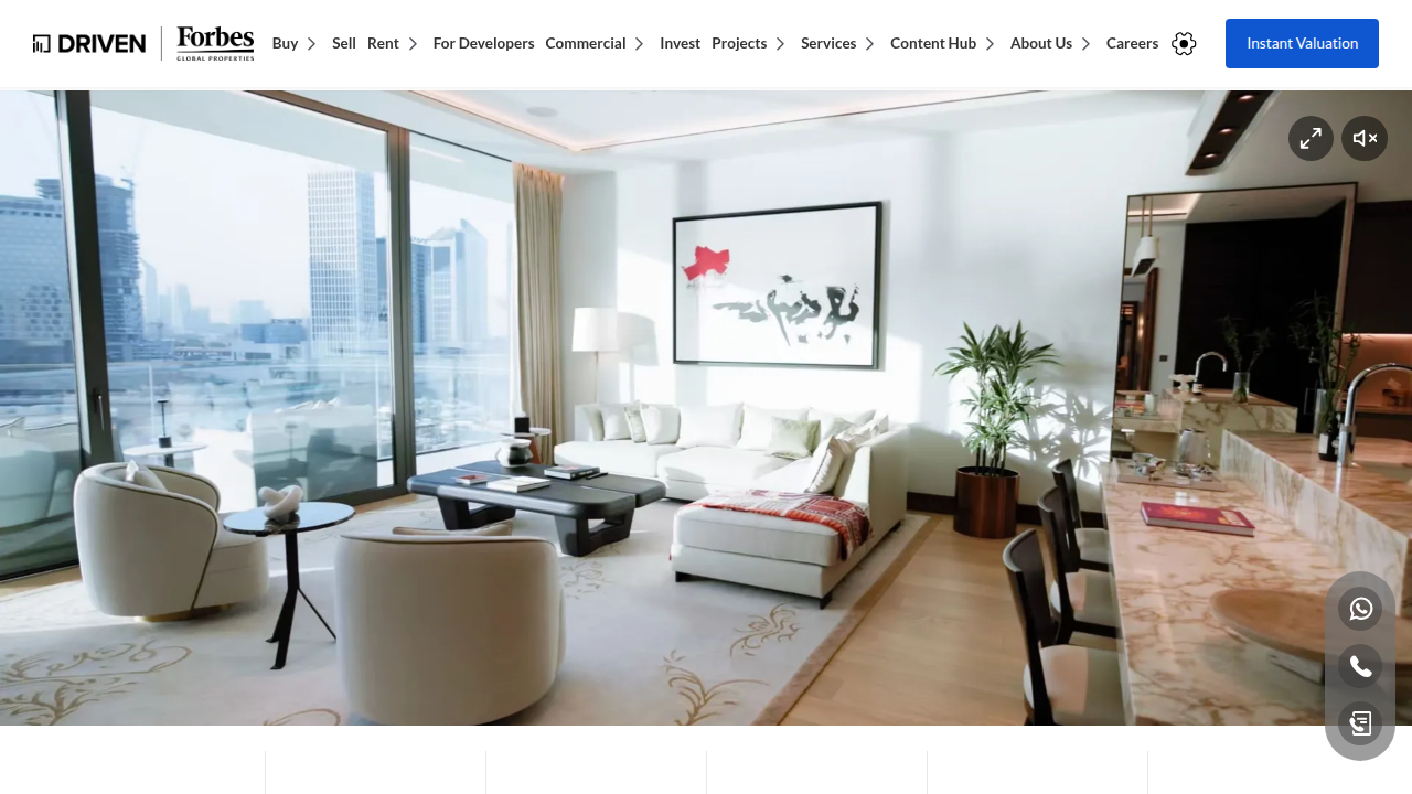 A screenshot of Driven Properties homepage, a prominent real estate platform in Dubai.