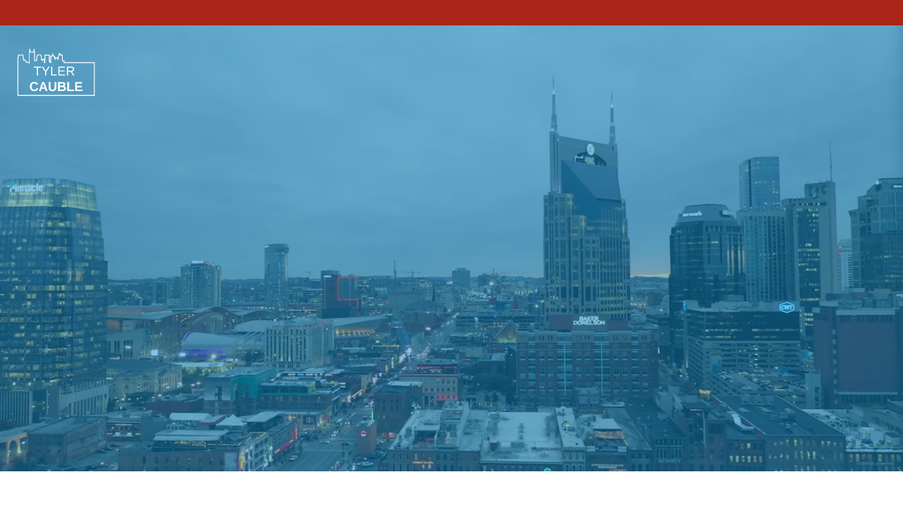 A screenshot of Tyler Cauble's blog, offering insights on commercial real estate Cap Rates and calculators.