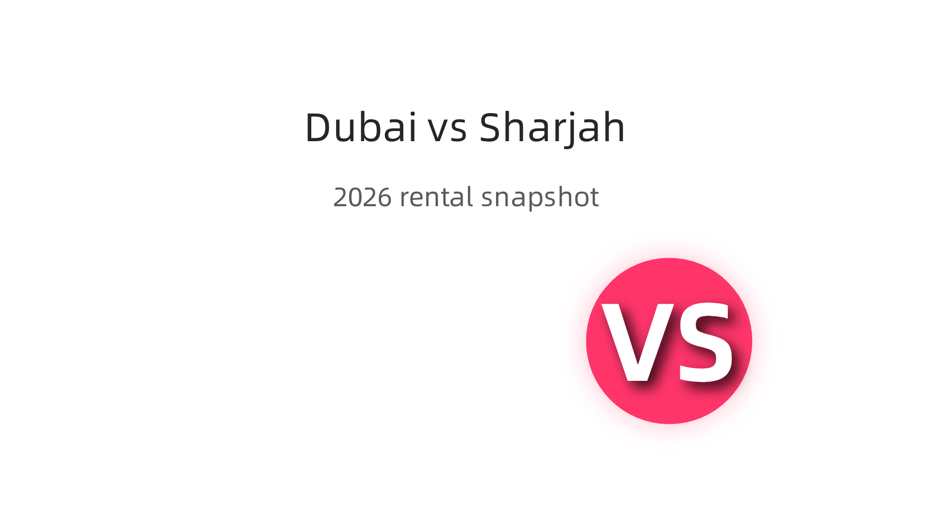 A visual comparison highlighting the key differences in rental market dynamics between Dubai and Sharjah.